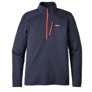 Patagonia Men's Crosstek Fleece 1/4 Zip Navy and Orange